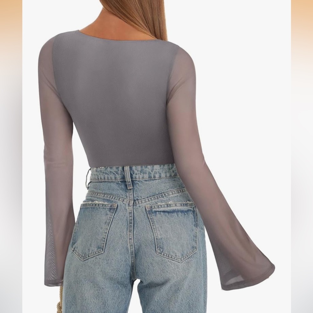BRAND NEW | ReoRia Gray Long Sleeve Bodysuit | Size M 🩶 - Picture 3 of 8